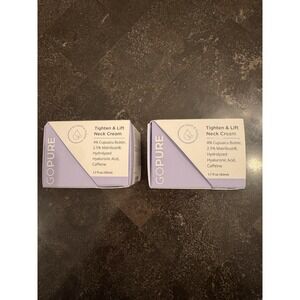 GoPure Tighten And Lift Neck Cream Anti Aging Wrinkle Firming 1.7 oz New 2packs
